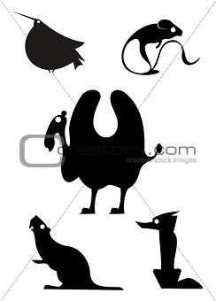 Decor animal silhouette illustration