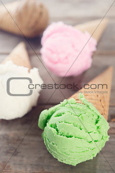 Ice cream cone collection.