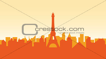 France silhouette architecture buildings town city country travel