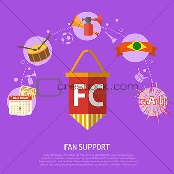 Soccer fan support Concept