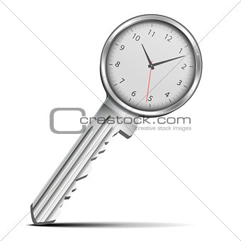 Key with clock