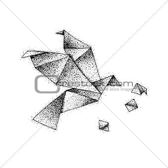 Dotwork Origami Bird