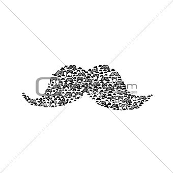 Vector Mustache Doodle