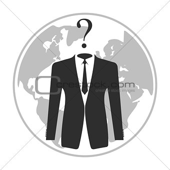 Businessman with Question Mark Head.