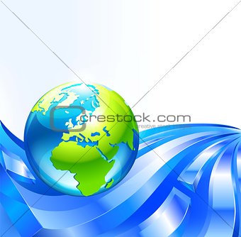 globe with abstract background. vector