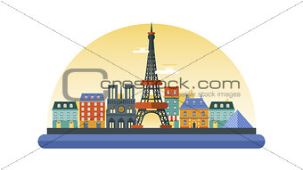 France icon in flat style