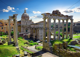 Roman Forum in summer