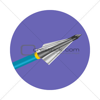 Bow arrow vector icon.