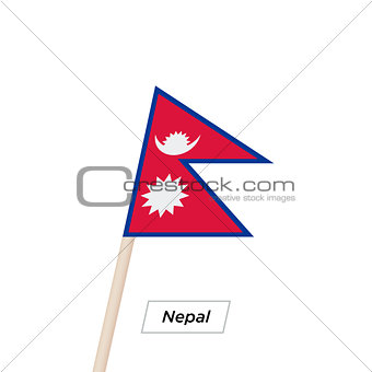 Nepal Ribbon Waving Flag Isolated on White. Vector Illustration.