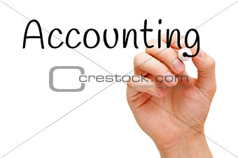 Accounting Handwritten With Black Marker