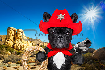 cowboy western sheriff dog 