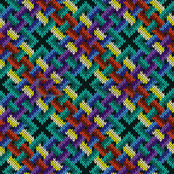 Multicolor knitting seamless pattern