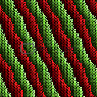 Pattern with red and green alternating stripes 