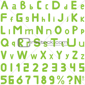 Green fonts soft style hand work for commerce use.