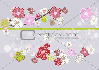 Abstract cherry blossom art picture.