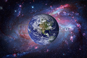 Planet Earth from space. Elements of this image furnished by NASA.