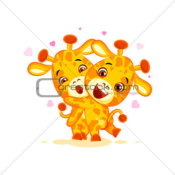 Emoji have hugs be mine character cartoon friends giraffe sticker emoticon