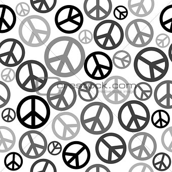 Peace sign seamless background