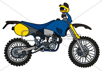 Blue scramble motorbike