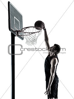 basketball player man isolated silhouette shadow