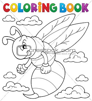 Coloring book wasp theme 1