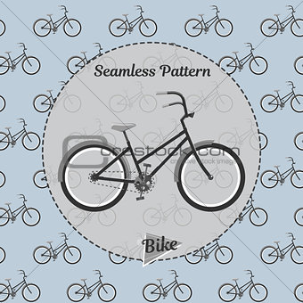 Bike pattern. Simple illustration of bicycle vector for web and print.