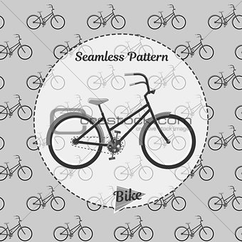 Seamless pattern bikes. Simple illustration of bicycle vector for web and print.