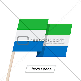 Sierra Leone Ribbon Waving Flag Isolated on White. Vector Illustration.
