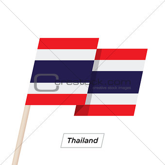 Thailand Ribbon Waving Flag Isolated on White. Vector Illustration.