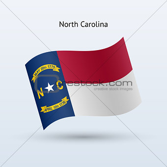 State of North Carolina flag waving form.