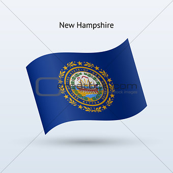 State of New Hampshire flag waving form.