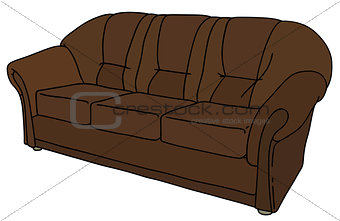 Dark leather sofa