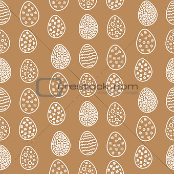 Happy Easter Pattern with Eggs