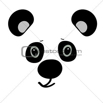 Panda cute funny cartoon head