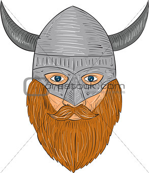 Viking Warrior Head Drawing