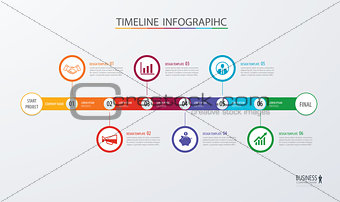 Infographic timeline template business concept.Vector can be use