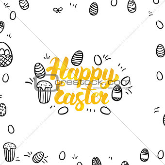 Happy Easter Gold Greeting Postcard