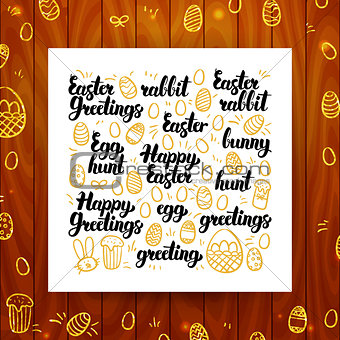 Happy Easter Greeting Calligraphy