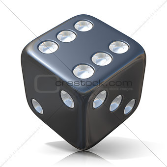Black game dice