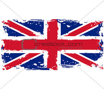 Threadbare flag of Great Britain