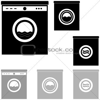 Black and grey washer on the white background.