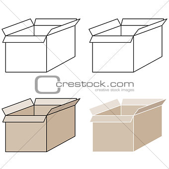 Light brown present box with pick out paths.