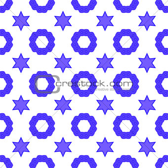 David Star Seamless Background. Symbol of Religion