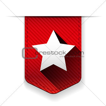 Star ribbon insignia vector