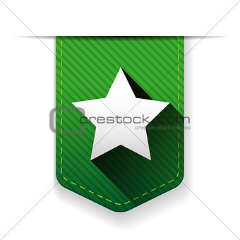 Star ribbon insignia vector