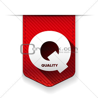Quality icon ribbon vector