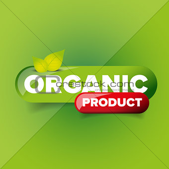 Organic Product button vector