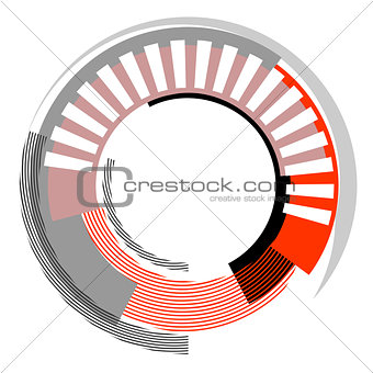 Abstract circle design element.