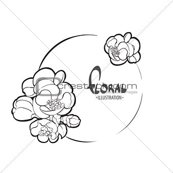 Bright floral template