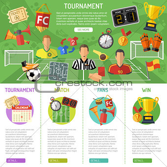 Soccer Banner and infographics